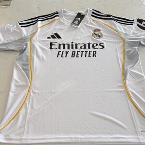 Adidas White and Black Real Madrid Jersey